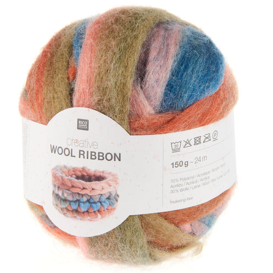 Rico Creative Wool Ribbon Terra