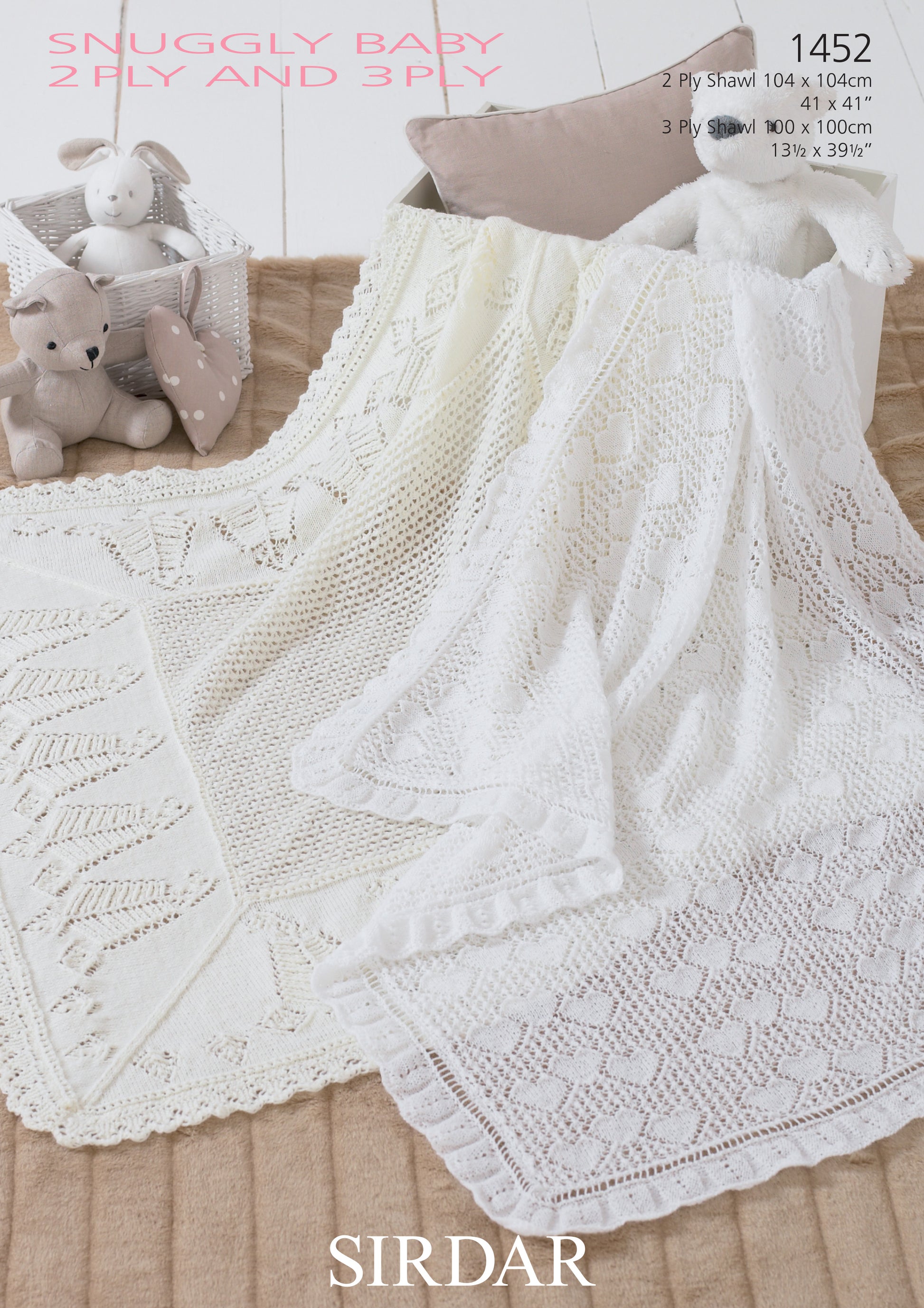 Sirdar Pattern 1452 - Shawls-Sirdar snuggly 2 ply & 3 ply - Product image