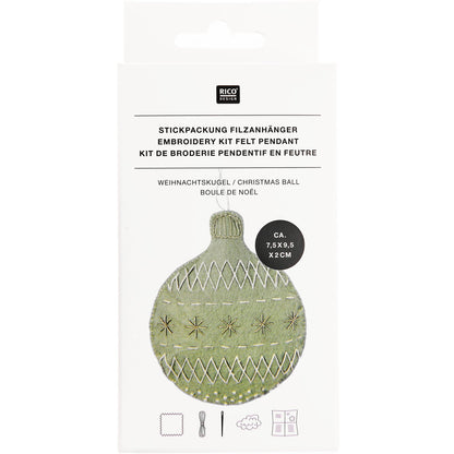 Rico Embroidery Kit - Felt Pendant - Christmas Bauble