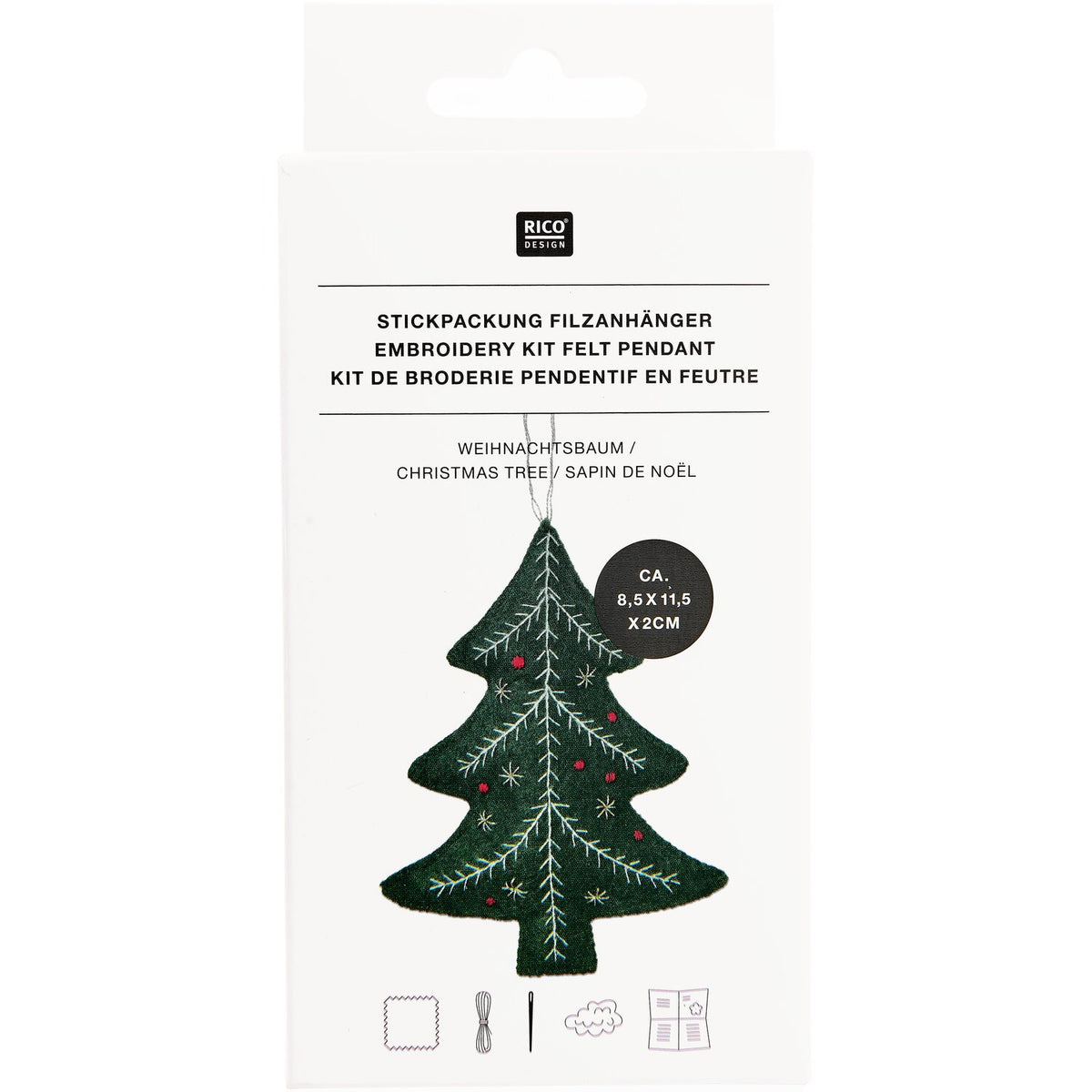 Rico Embroidery Kit - Felt Ornament - Christmas Tree