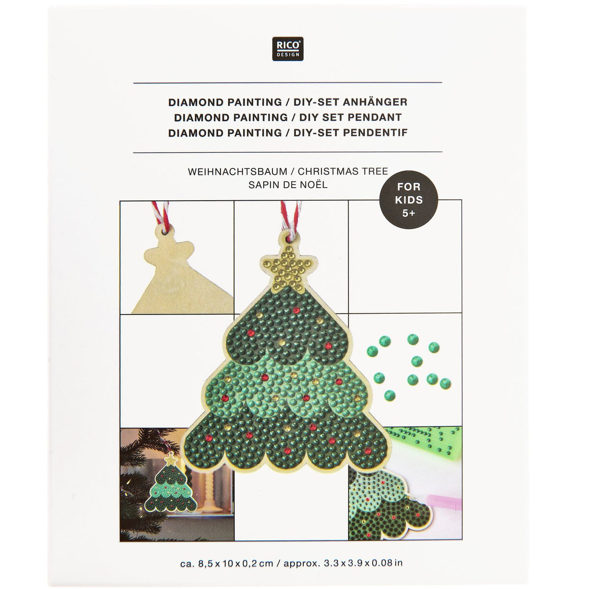Rico Diamond Painting DIY Kit - Christmas Tree Pendant