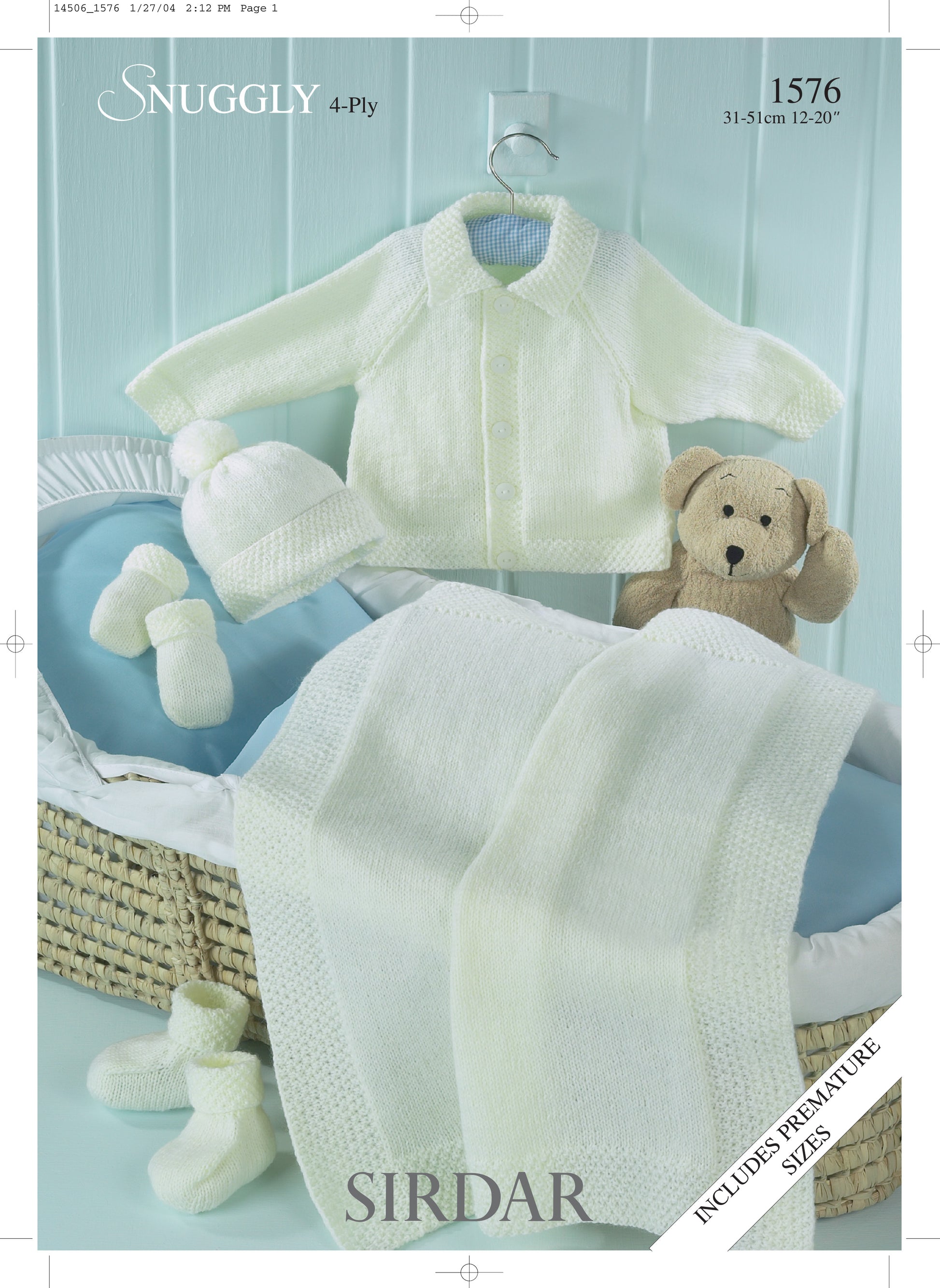 Sirdar Pattern 1576 - Jacket,hat,mittens & blanket 4 ply - Product image