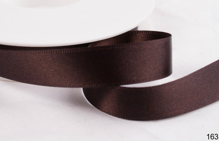 Dark Brown Double Faced Satin Ribbon 6mm x 50m