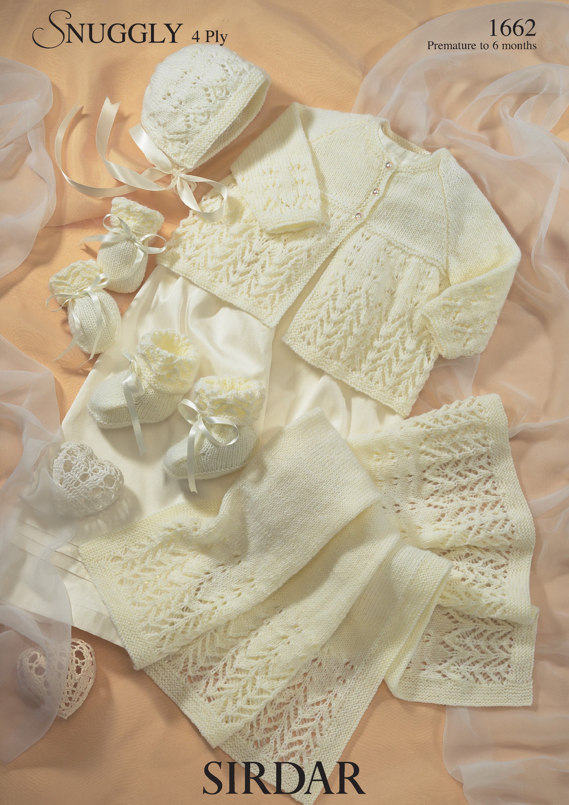 Sirdar Pattern 1662 - Lacy matinee set-Sirdar 4 ply - Product image