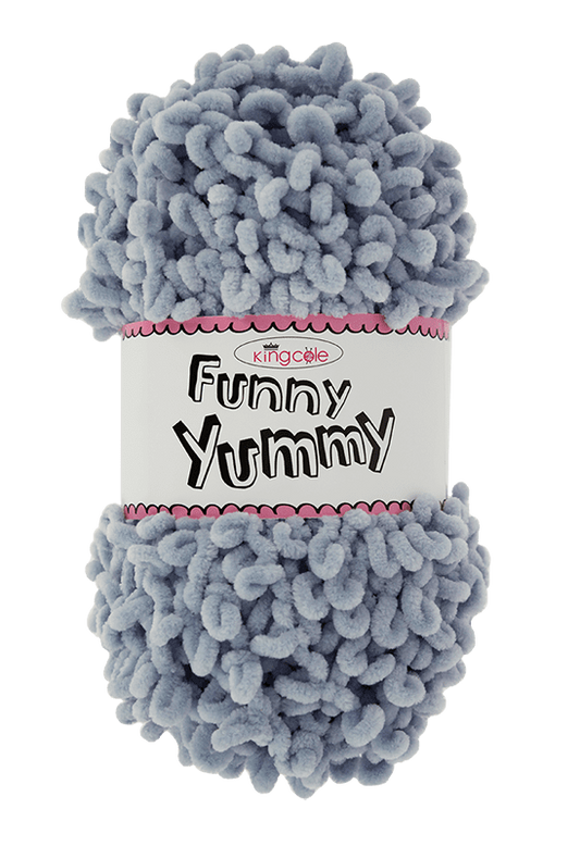 King Cole yarn in blue - close up detail