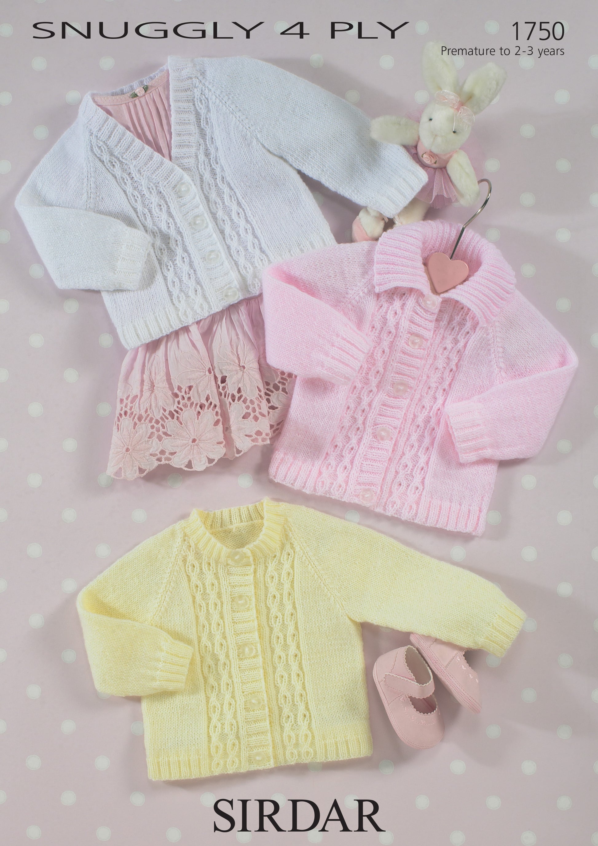 Sirdar Pattern 1750 - Cardigans-Sirdar snuggly 4 ply - Product image