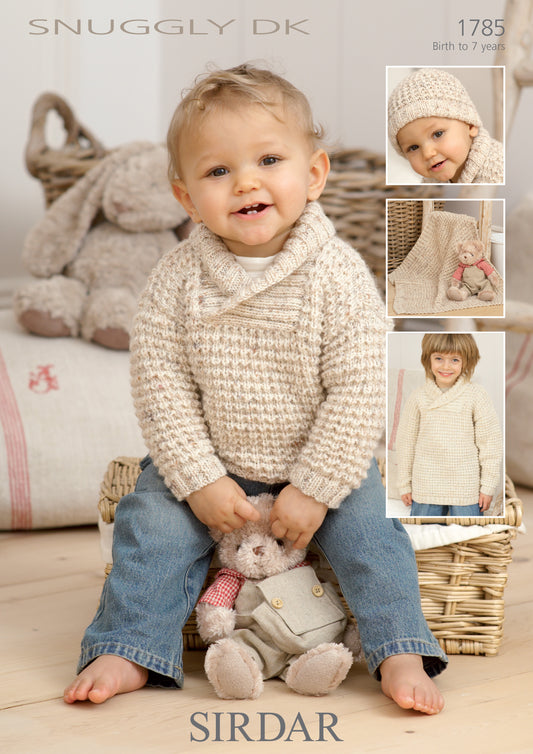 Sirdar Pattern 1785 - Sweater, hat & blanket-Sirdar snuggly DK - Product image