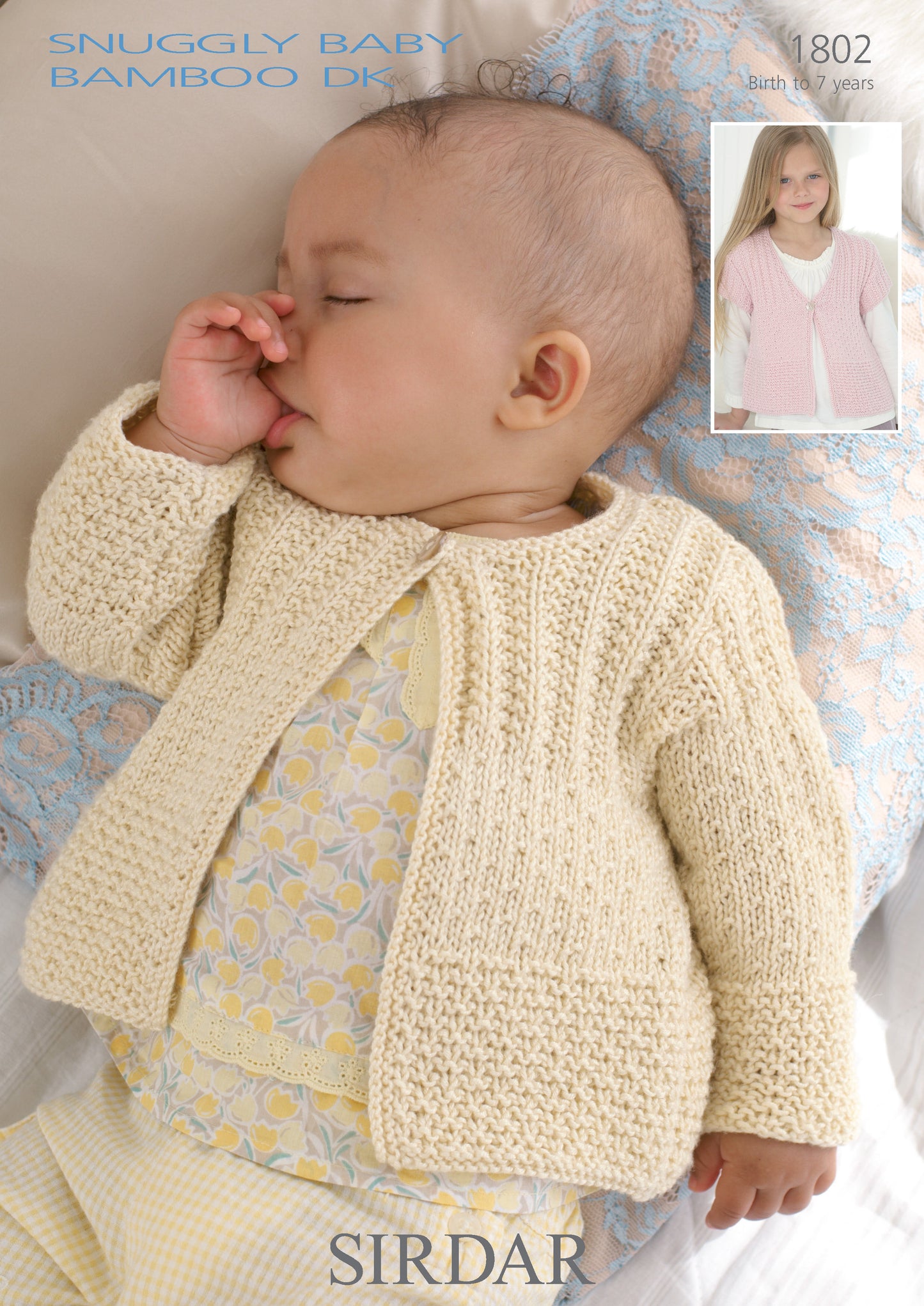 Sirdar Pattern 1802 - Cardigans-Sirdar snuggly bamboo DK - Product image