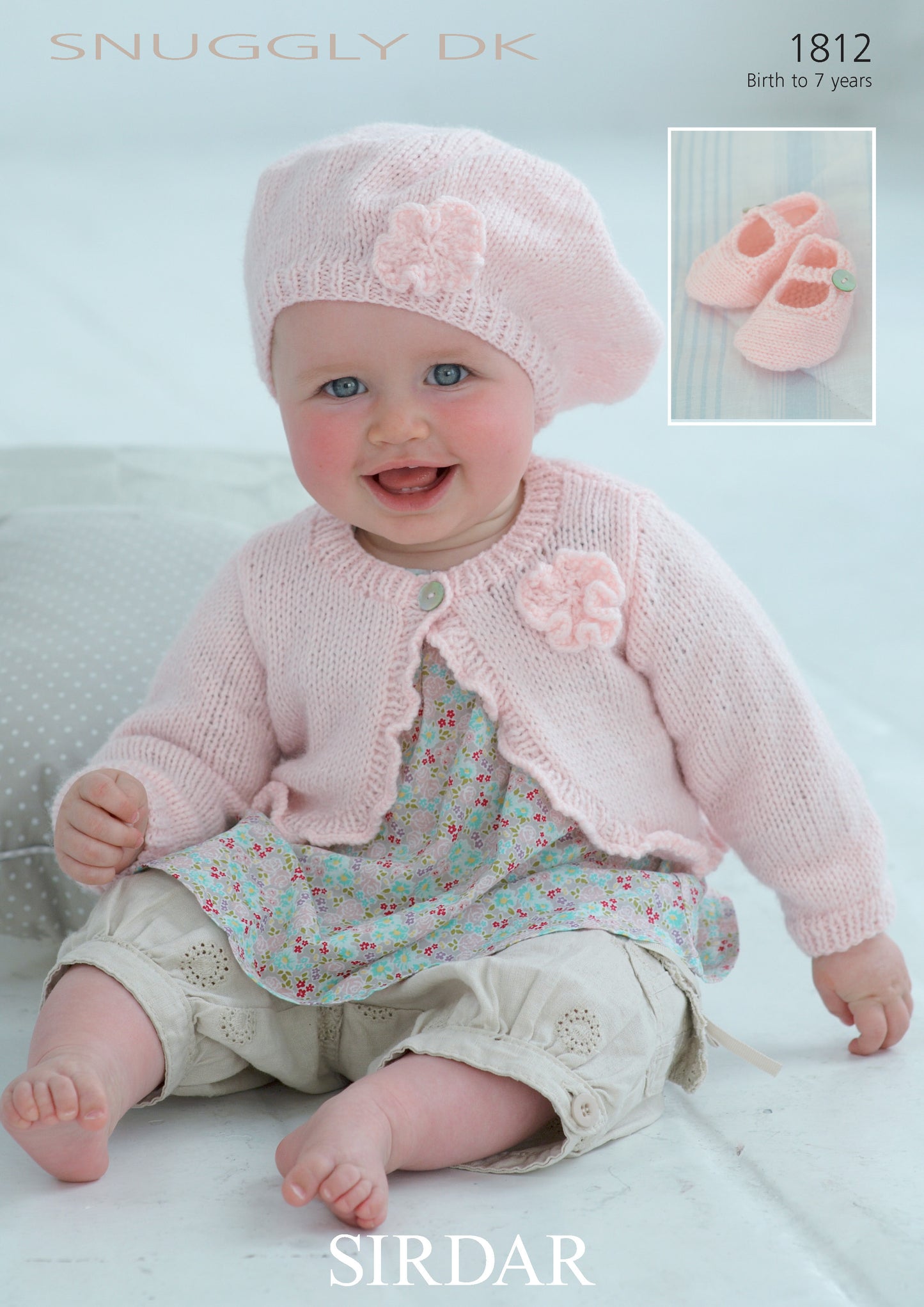 Sirdar Pattern 1812 - Cardi, beret & shoes-Sirdar snuggly DK - Product image