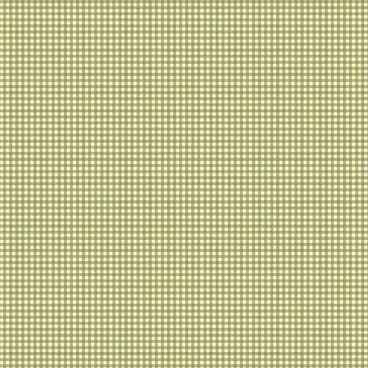 Gingham Green - Petite Fleur quilting fabric by Makower UK