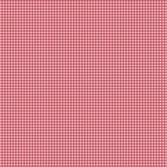 Gingham Pink - Petite Fleur quilting fabric by Makower UK