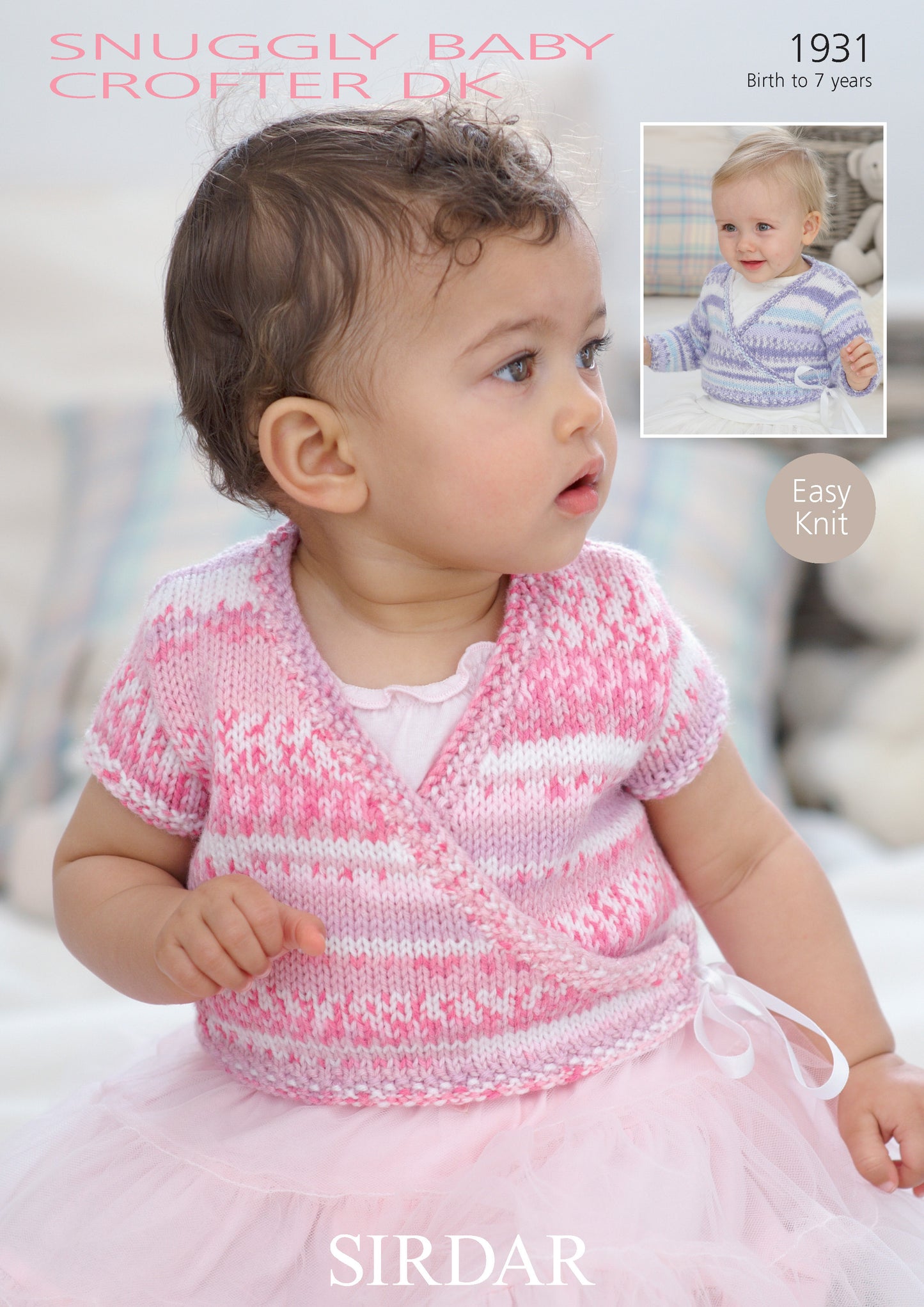 Sirdar Pattern 1931 - Baby Girl's ballet cardis-Sirdar snuggly baby crofter DK - Product image