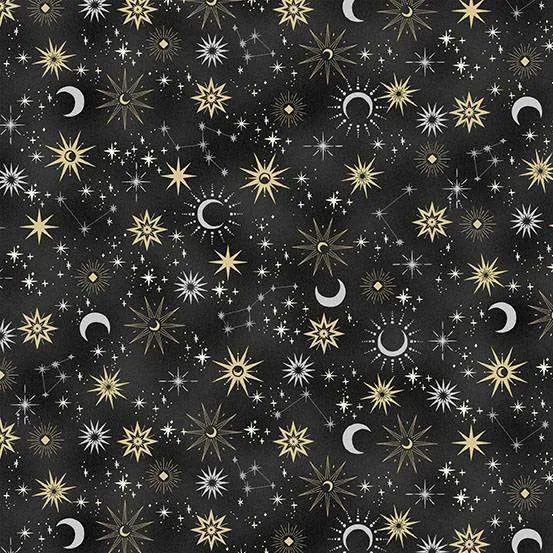Makower UK Charmed - Galaxy Black