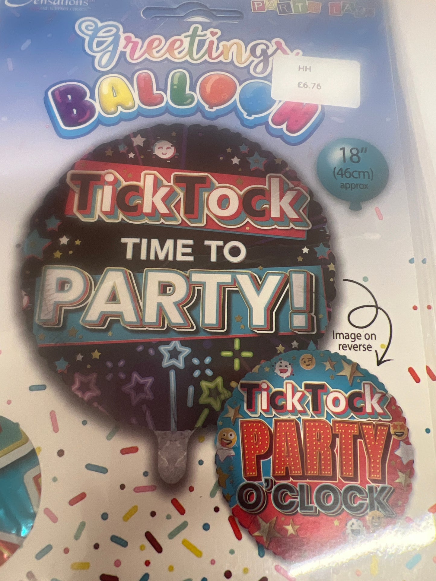 Tick tock time to party balloon