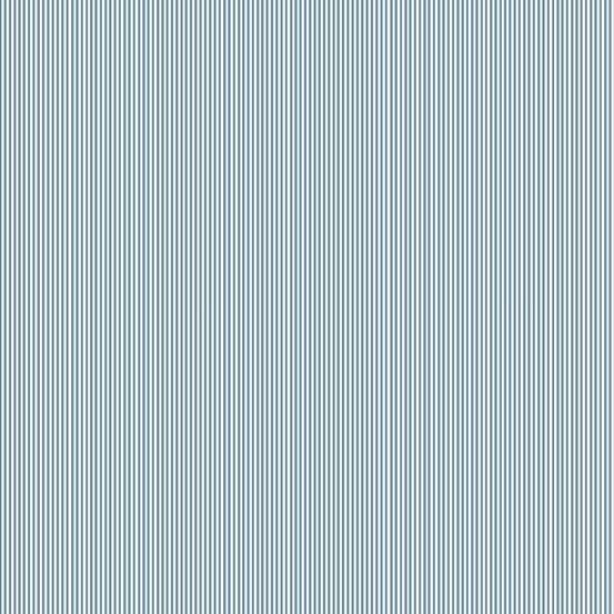 Pin Stripe Mid Blue - Driftwood quilting fabric by Makower UK