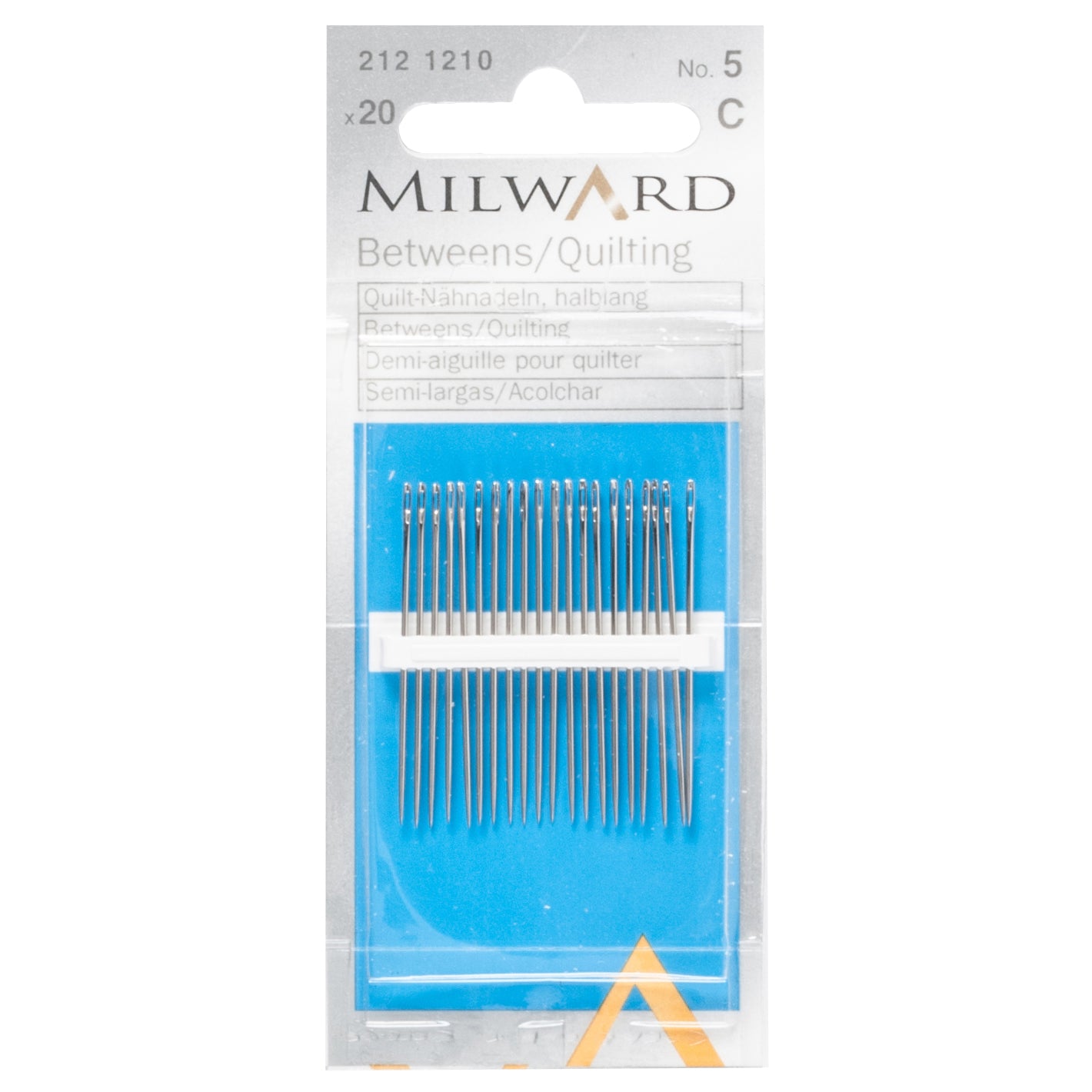 Milward Hand Sewing Needles Betweens/Quilting No.5 20 Pieces