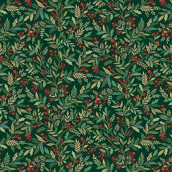 Makower UK Adorn - Holly Green