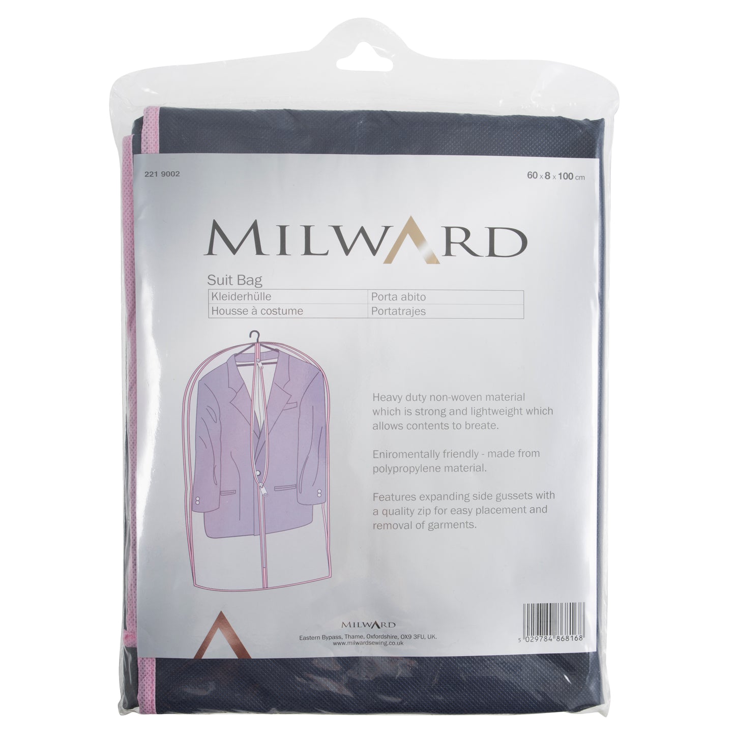 Milward Suit Bag 60 x 9 x 100cm