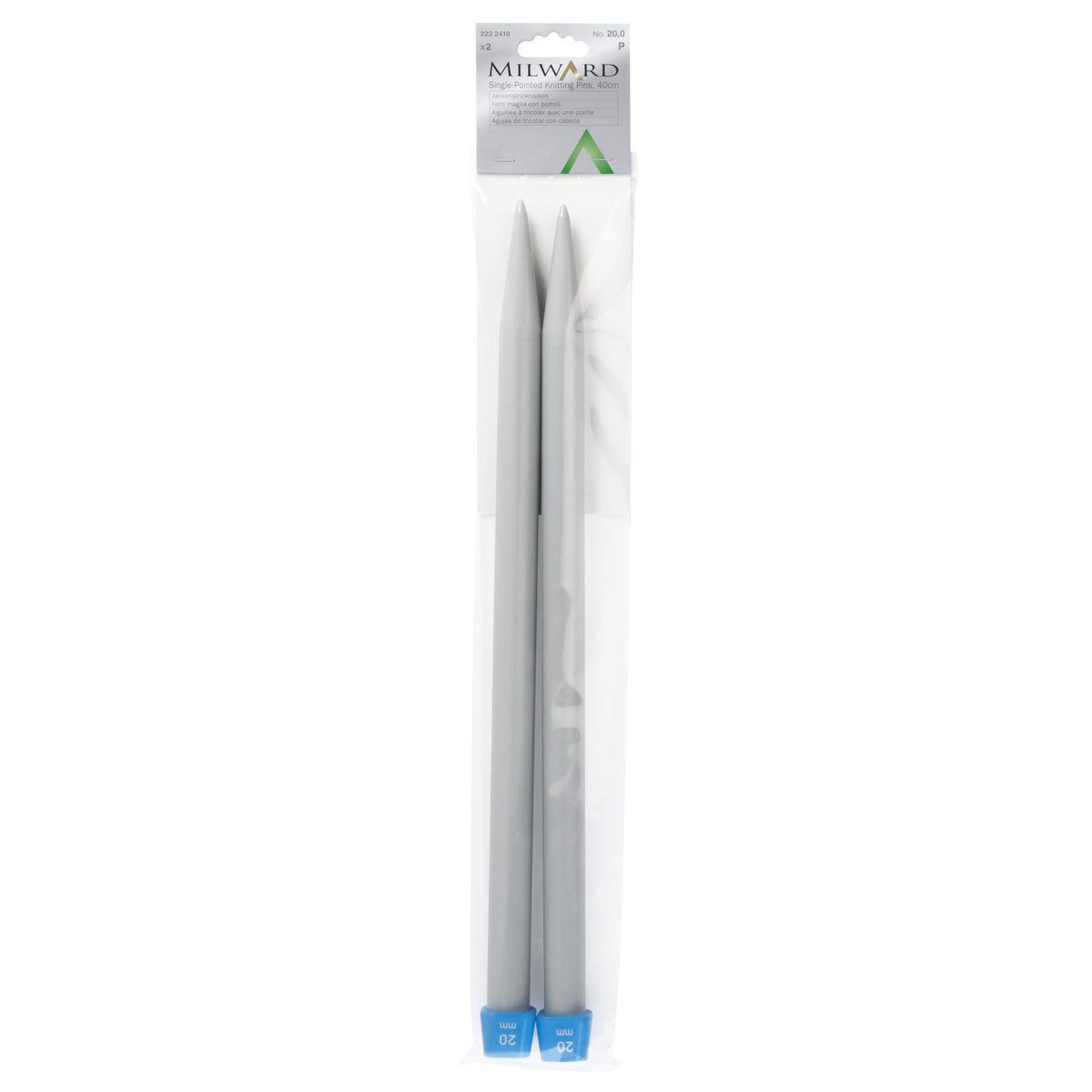 Milward Knitting Pins Single-Ended 40cm x 20.00mm