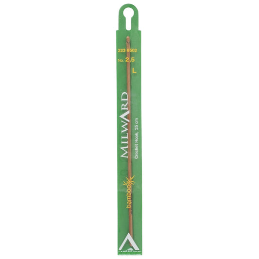 Milward Bamboo Crochet Hook 15cm x 2.50mm