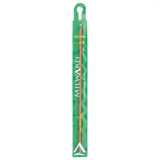 Milward Bamboo Crochet Hook 15cm x 3.00mm
