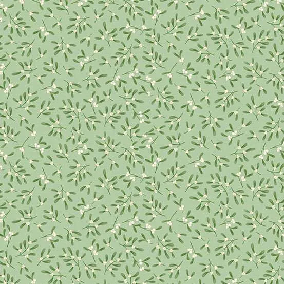 Makower UK Country Christmas - Mistletoe Green