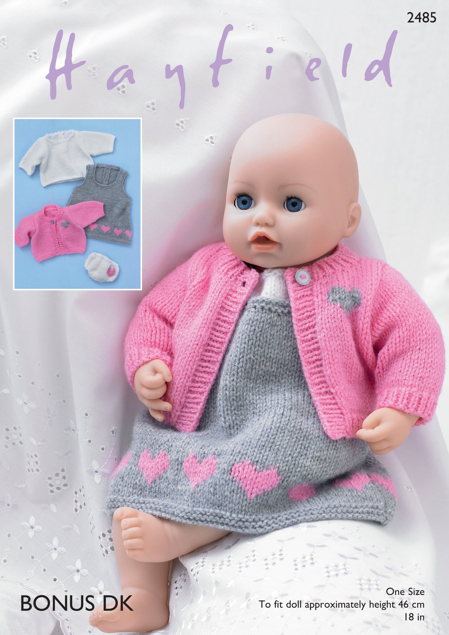 Sirdar Pattern 2485 - Baby dolls, pinafore,cardigan,top & pants-HF Bonus DK - Product image