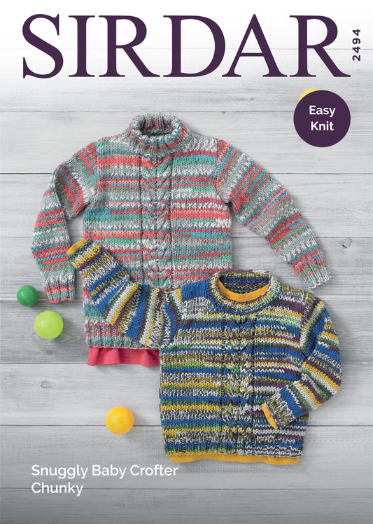 Sirdar Pattern 2494 - Sweaters in Sirdar snuggly baby crofter chiunky - Product image