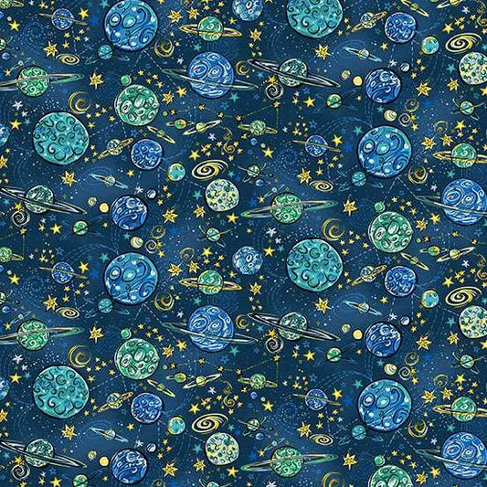 Makower UK Orbit - Galaxy Blue