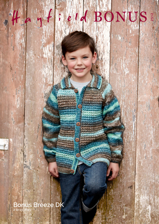 Hayfield Pattern 2512 - Girl's Jacket-Hayfield Bonus breeze DK - Product image