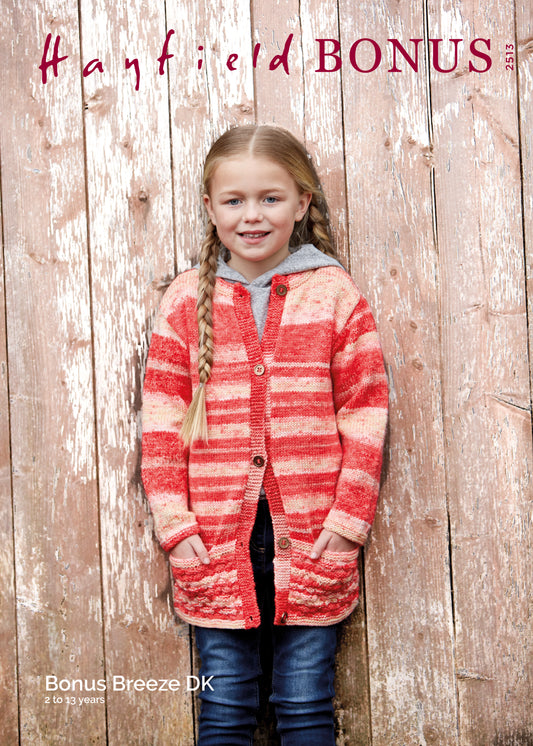 Hayfield Pattern 2513 - Jacket-Hayfield Bonus breeze DK - Product image