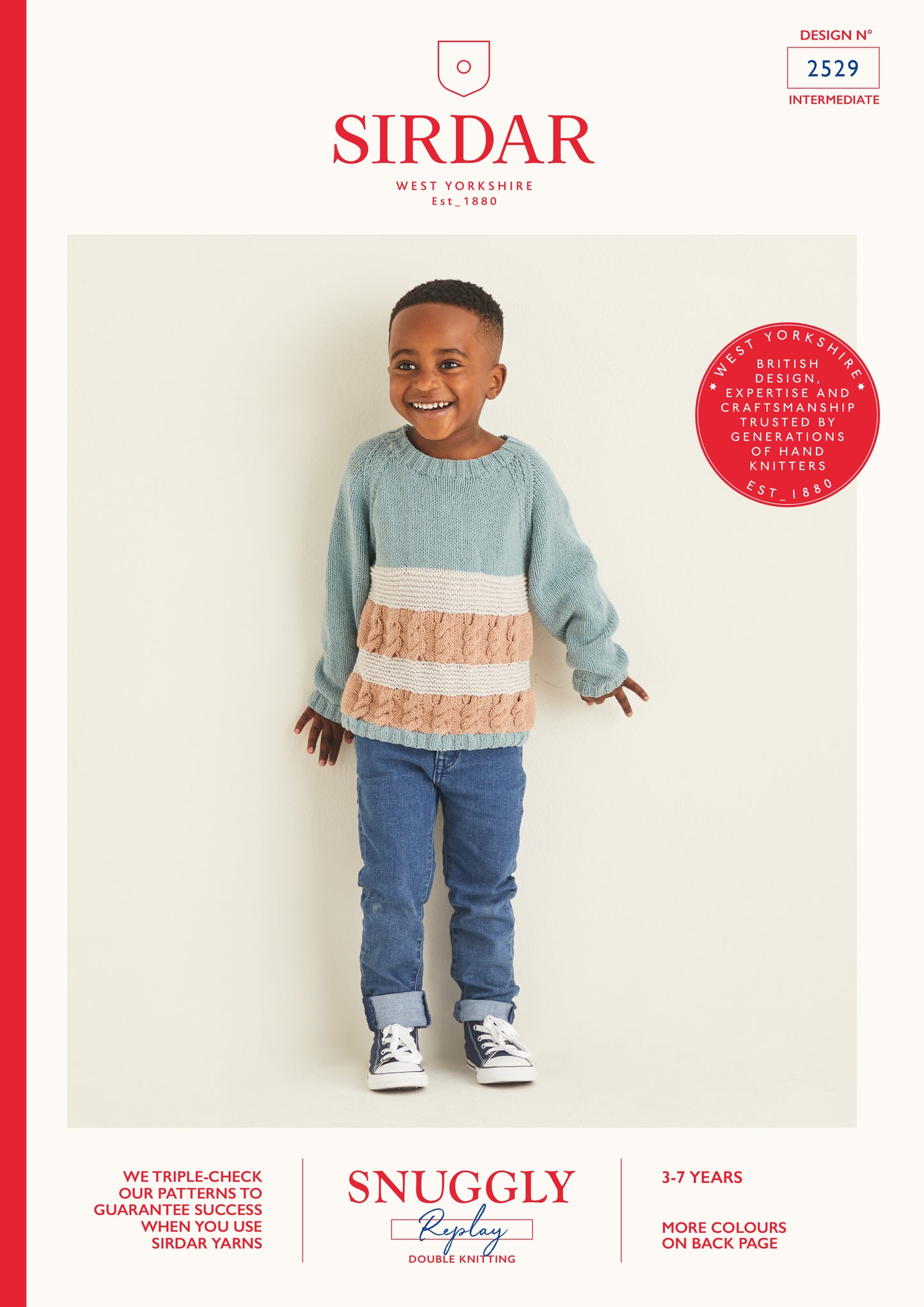 Sirdar Pattern 2529 - Kids stitch & stripes-Snuggly replay DK - Product image