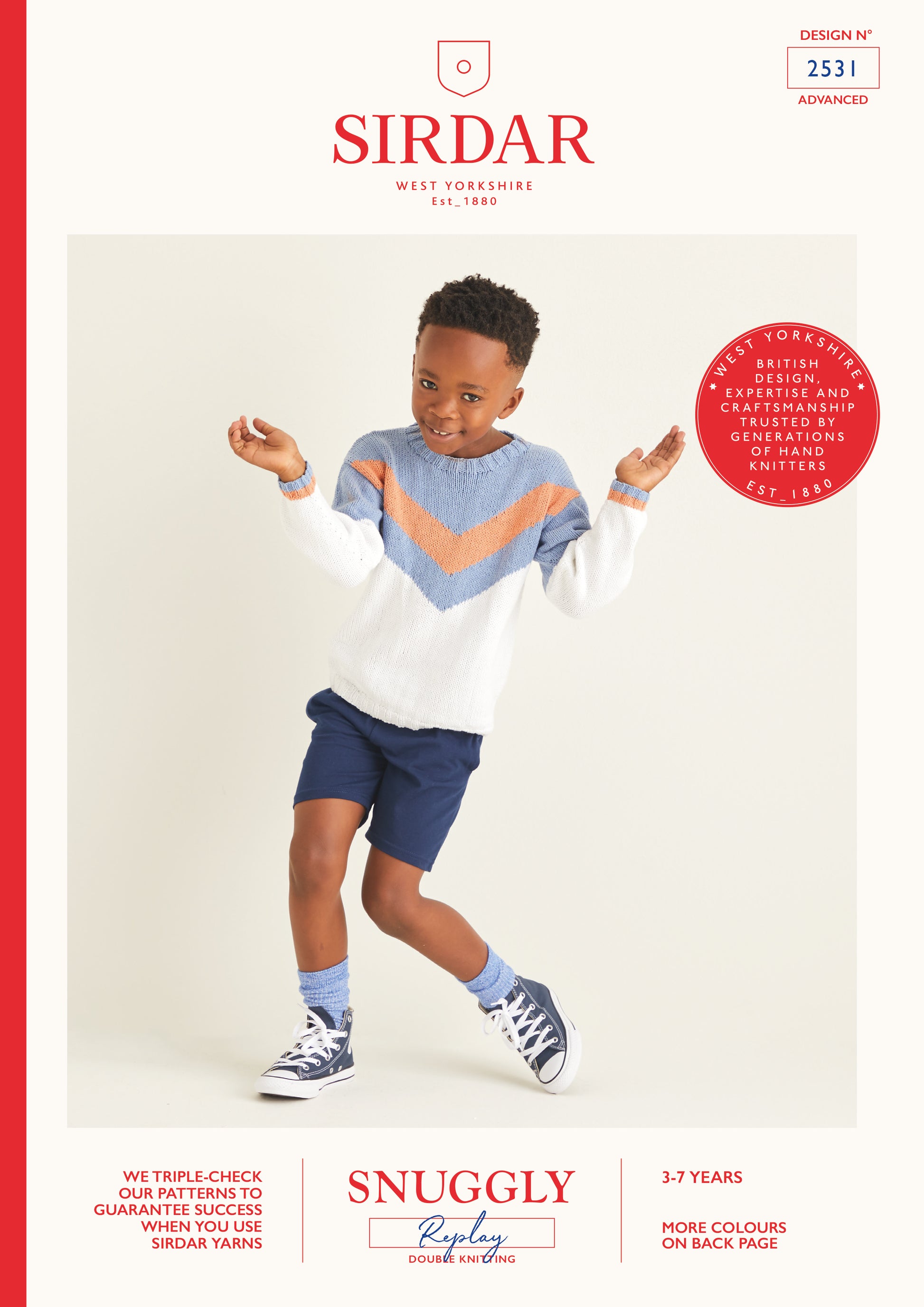 Sirdar Pattern 2531 - Kids retro chevron