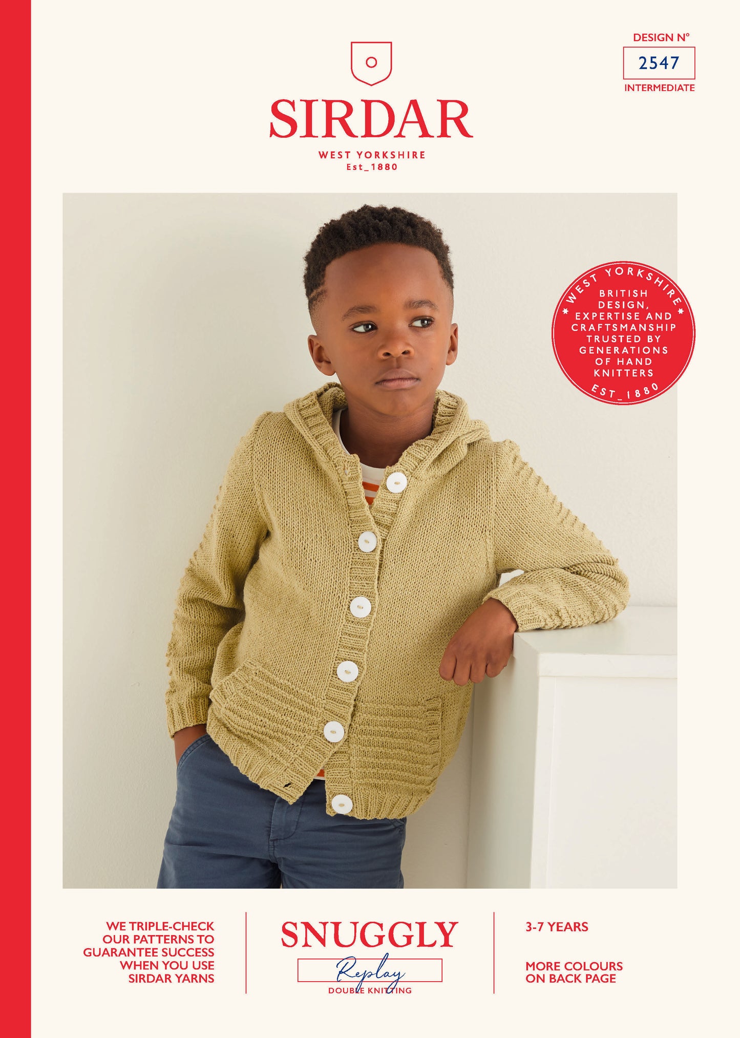 Sirdar Pattern 2547 - Kids hooded jacket-Snuggly replay DK - Product image
