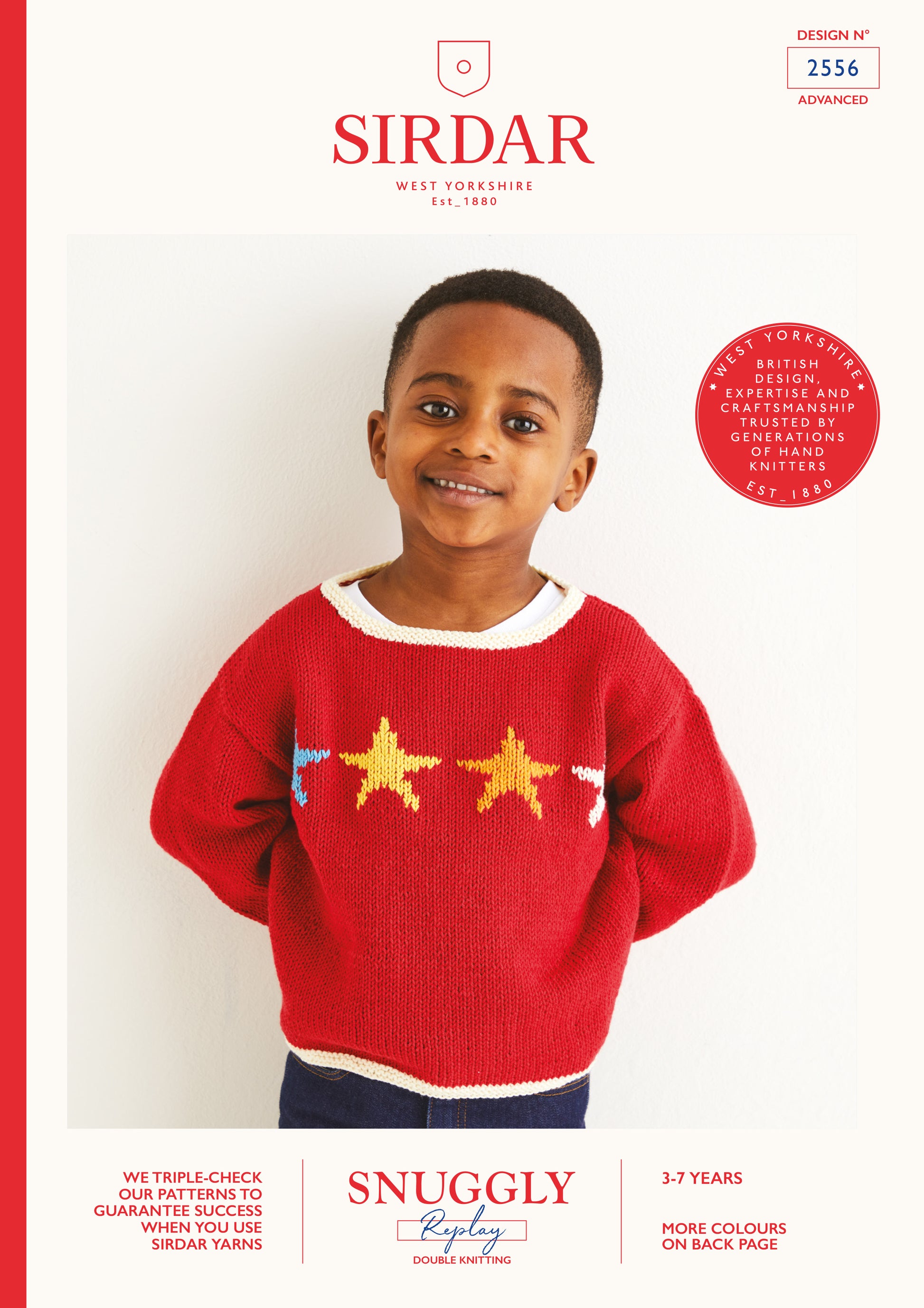 Sirdar Pattern 2556 - Kids star sweater-Snuggly replay DK - Product image