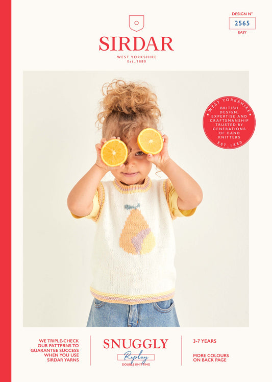 Sirdar Pattern 2565 - Pear motif tops-Snuggly replay DK - Product image