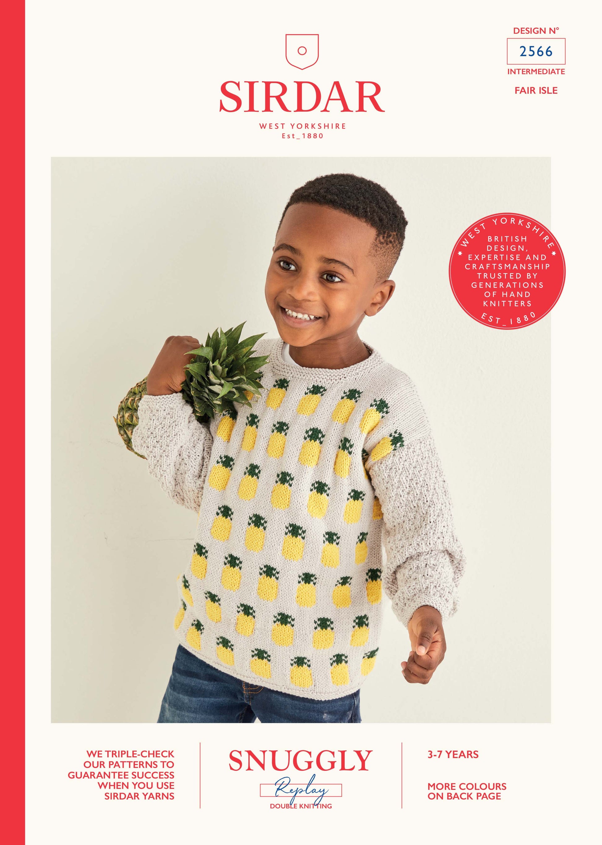Sirdar Pattern 2566 - Pineapple fairisle tops-Snuggly replay DK - Product image