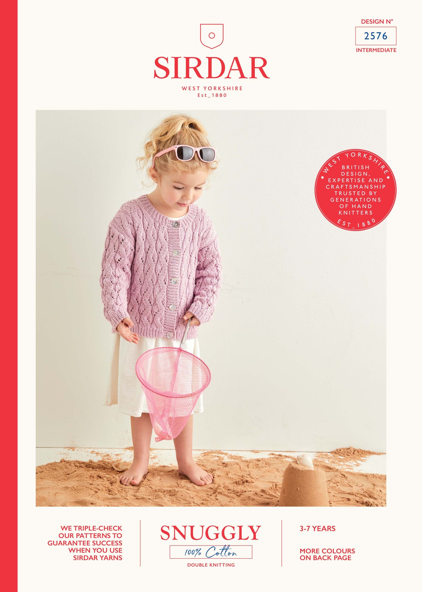 Sirdar Pattern 2576 - Wave lace cardigan-Snuggly 100% cotton - Product image