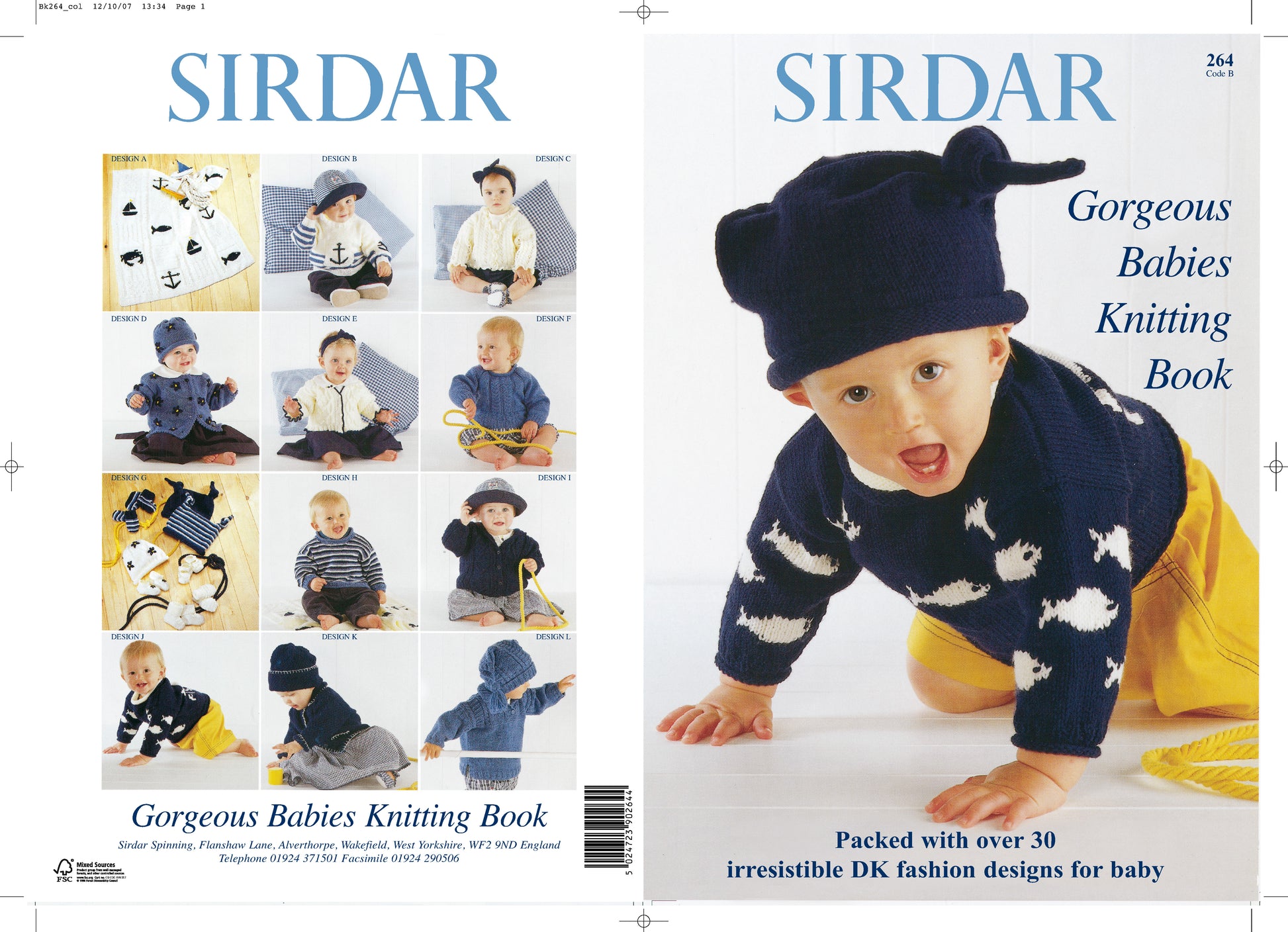 Sirdar Pattern 264 - Gorgeous Babies Knitting Book - Product image