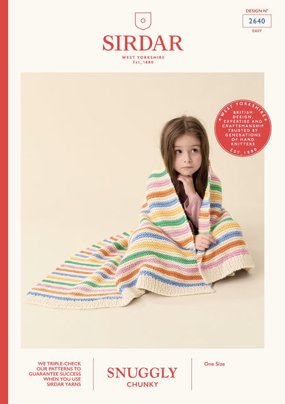 Sirdar F077 Scandi Stripes Blanket