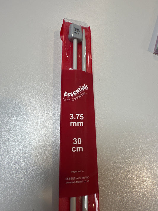 Essentials Knitting Pins.  3.75mm 30cm long