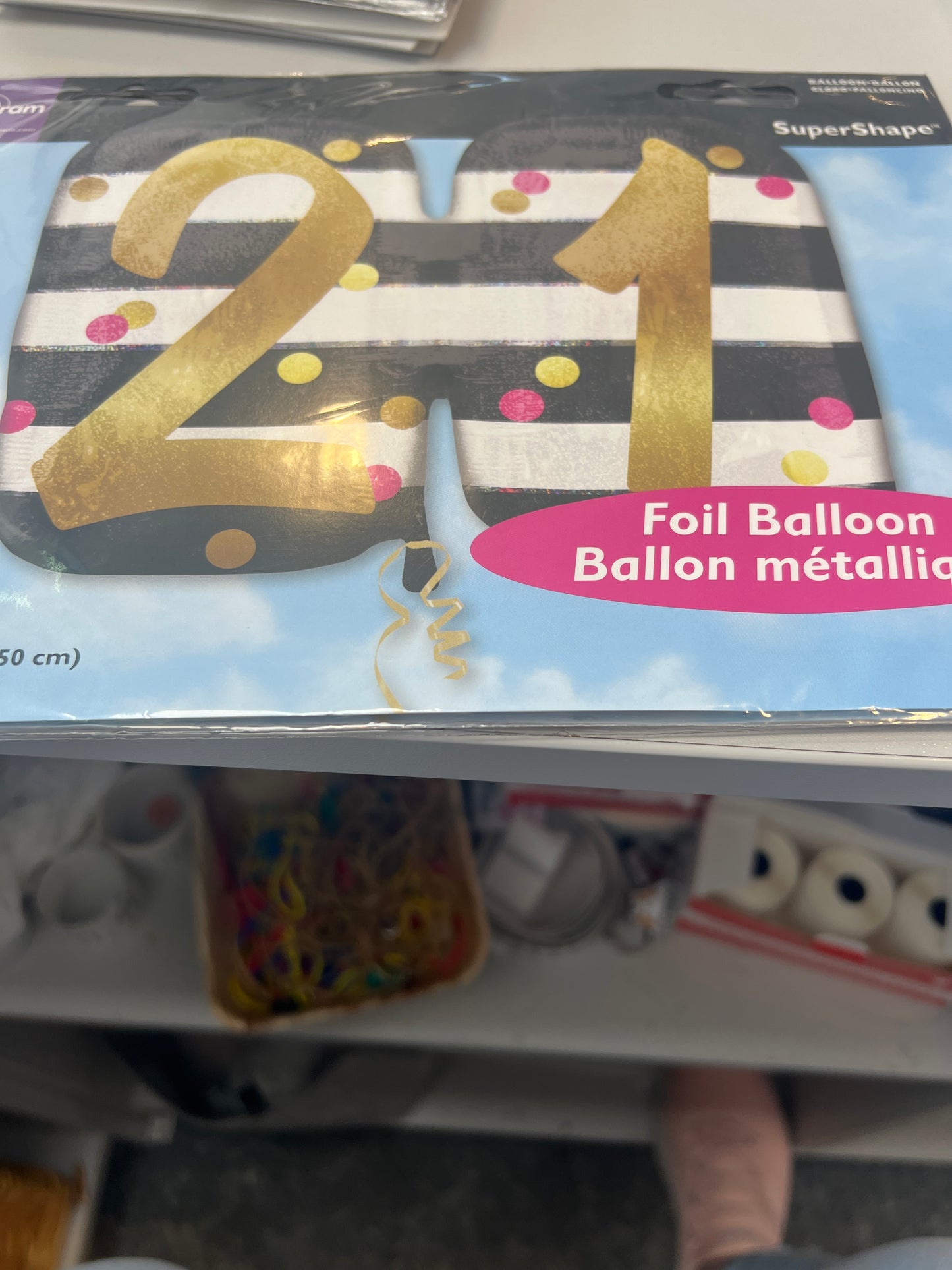 21st helium birthday balloon