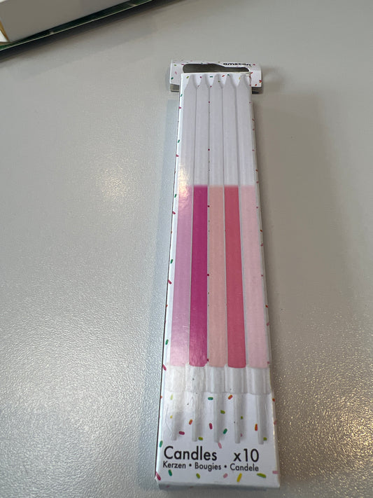 Mixed pink candles