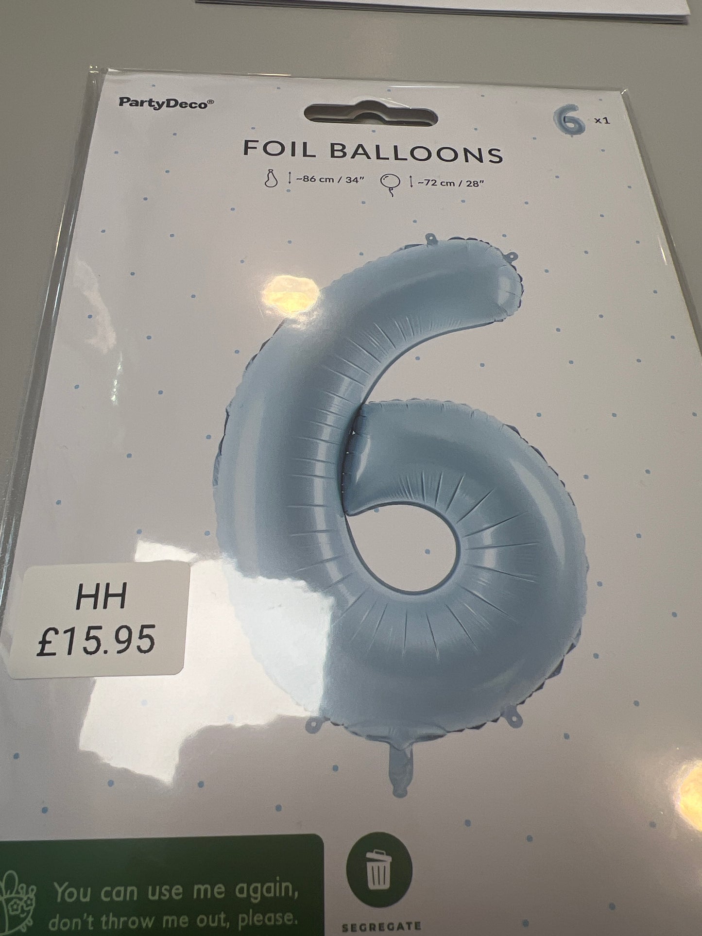 Helium balloon No 6 34”
