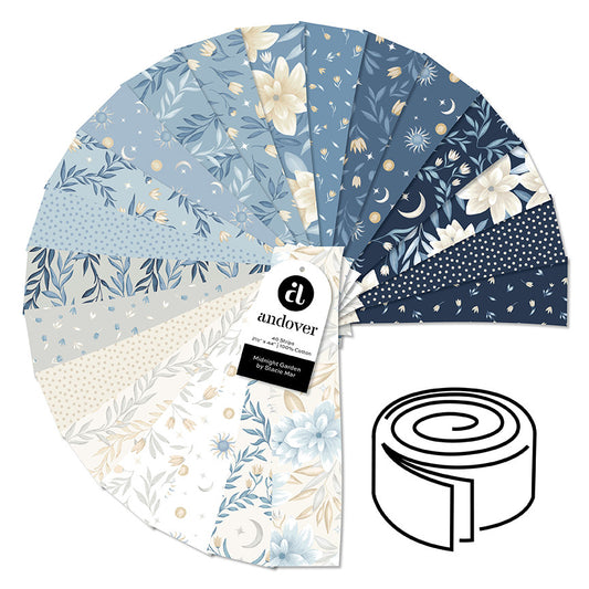 Andover Fabrics Midnight Garden - 2.5 Inch Strip Roll (40 Cuts)