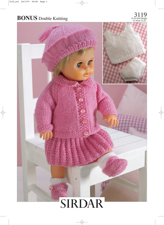 Hayfield Pattern 3119 - Dolls outfit-Hayfield bonus DK - Product image
