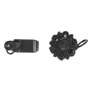 Trimits Necklace Clasp Flower Black 5 Packs of 1