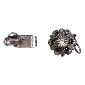 Trimits Necklace Clasp Flower Antique 5 Packs of 1