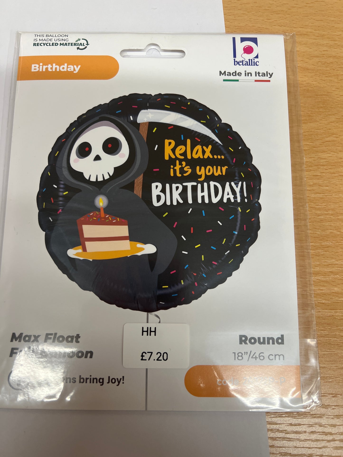 Grim reaper helium balloon