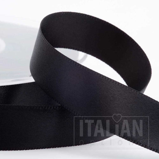 Black Satin Ribbon 25mm x 25m